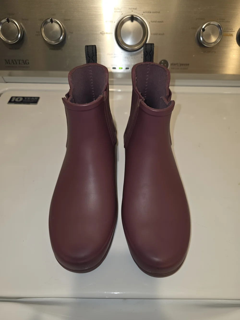 Hunter Burgundy Chelsea Rain Boots